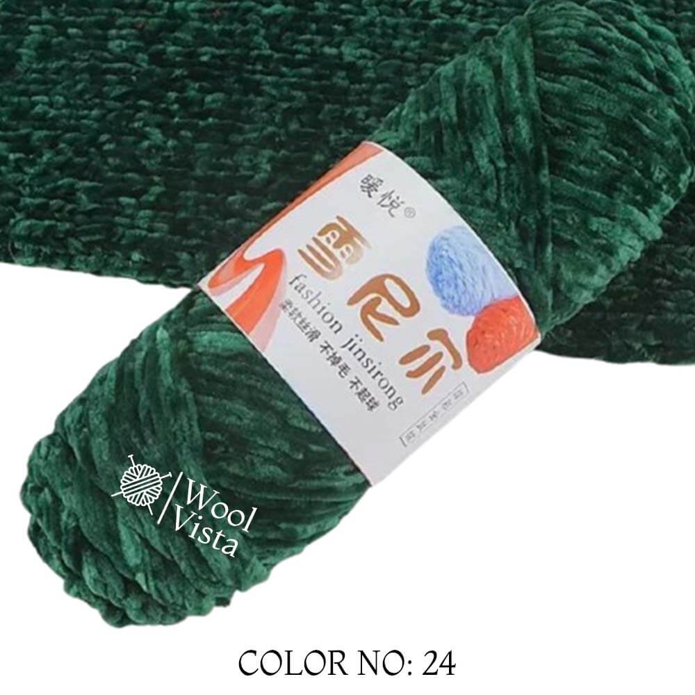 VELVET CHENILLE YARN - VELVET YARN BALL (PACK OF 5)