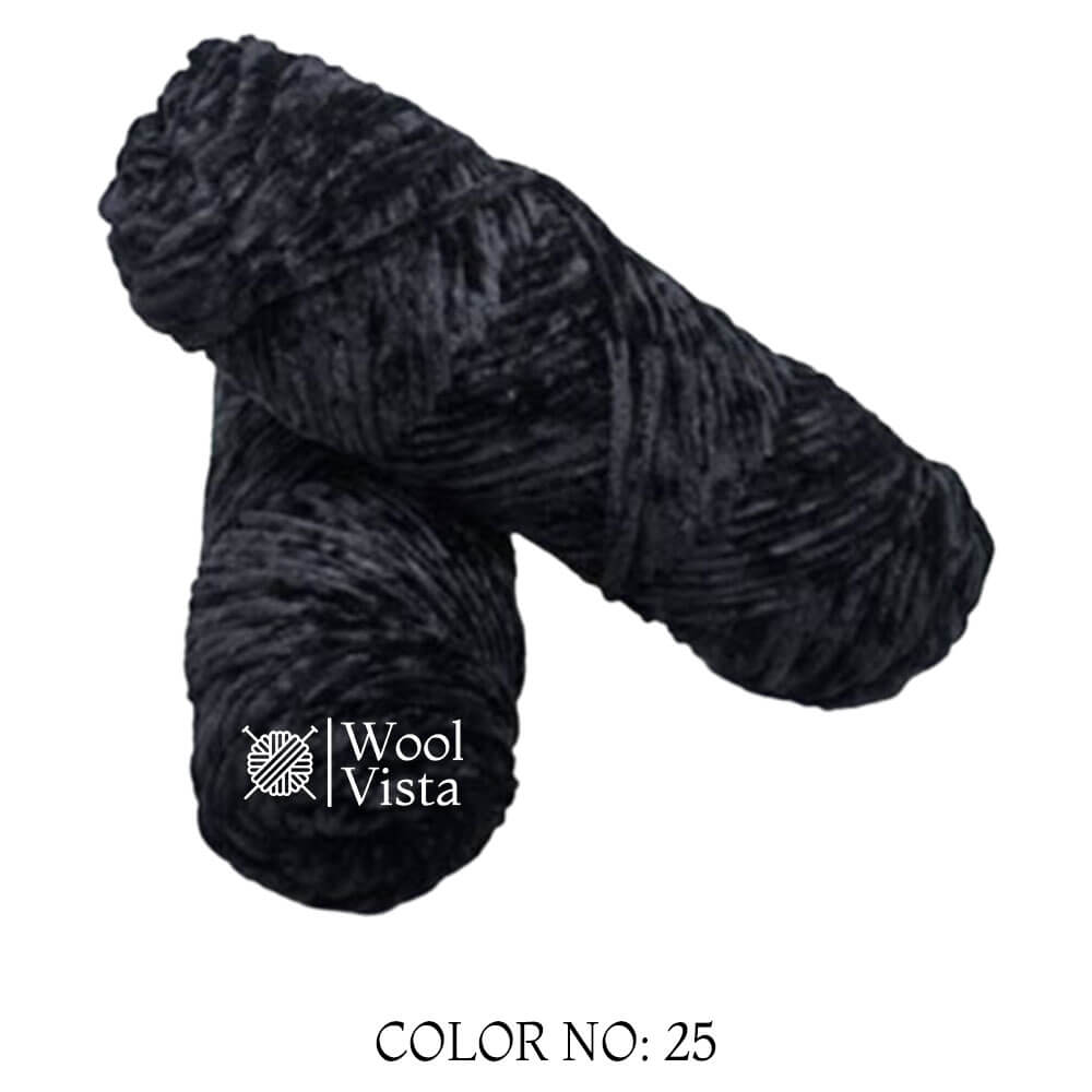 VELVET CHENILLE YARN - VELVET YARN BALL (PACK OF 5)