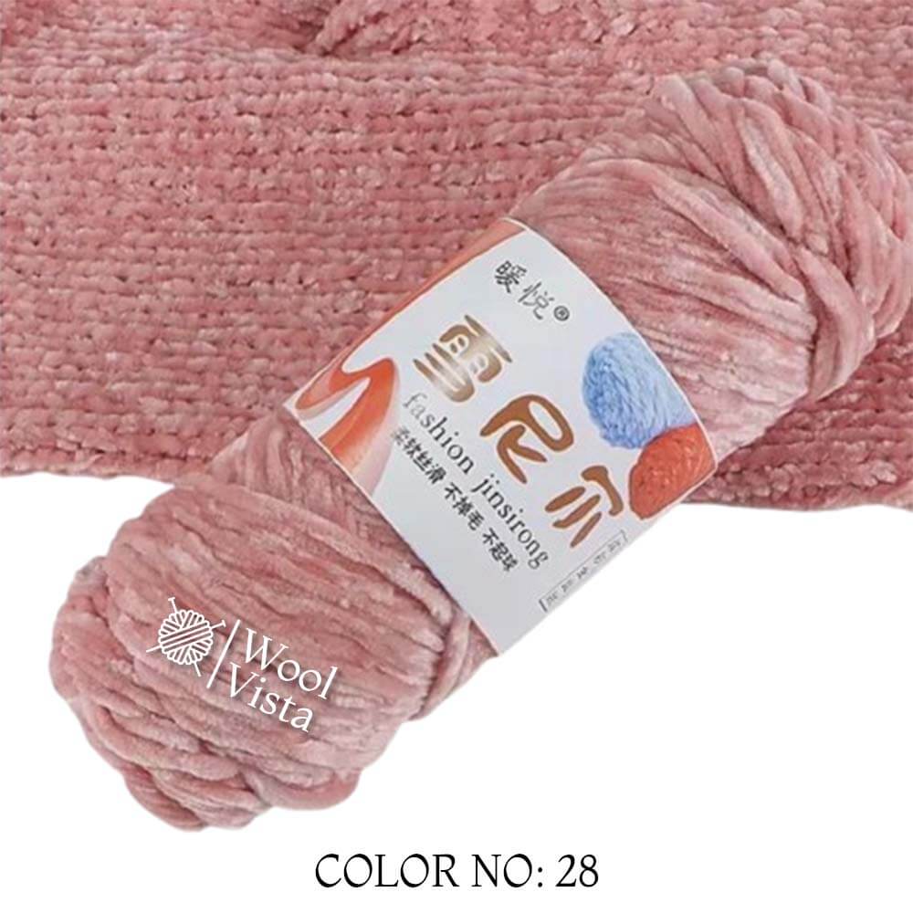 VELVET CHENILLE YARN - VELVET YARN BALL (PACK OF 5)