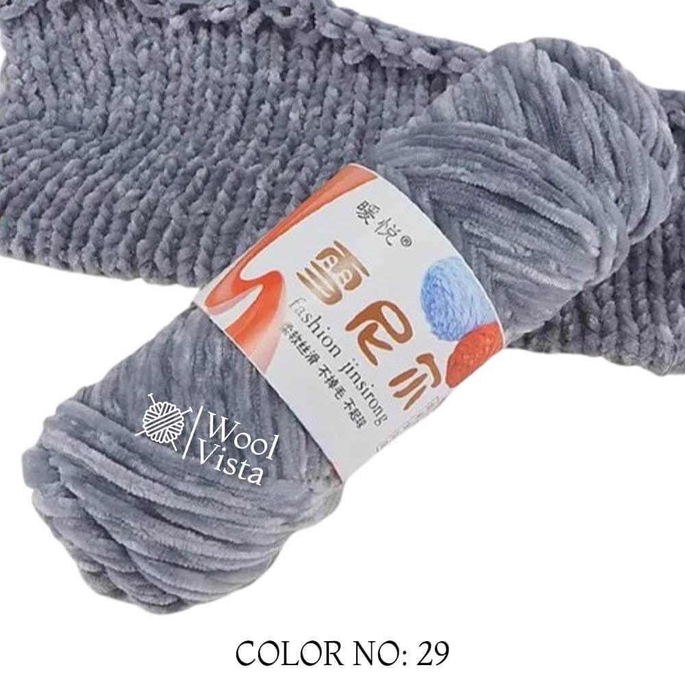 VELVET CHENILLE YARN - VELVET YARN BALL (PACK OF 5)