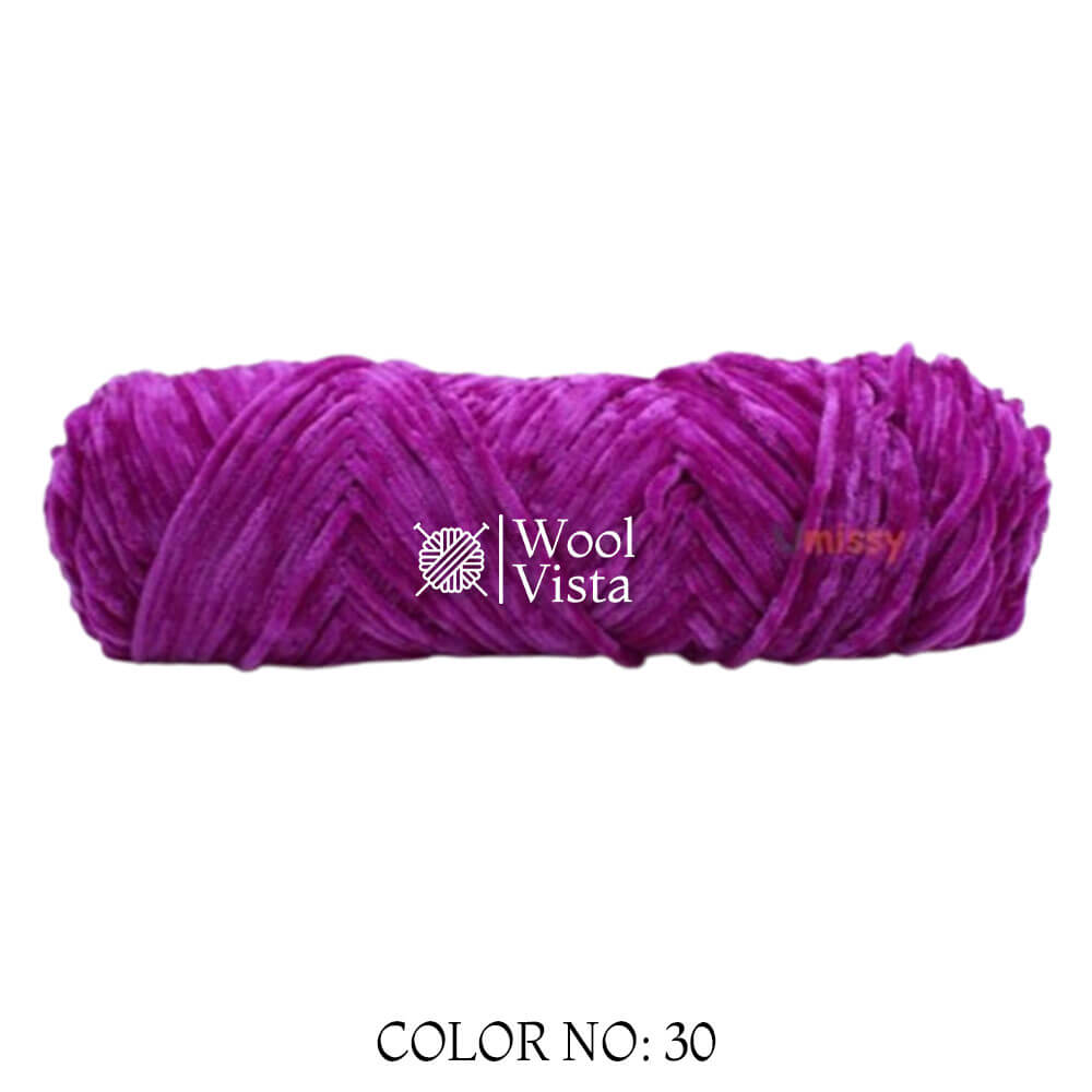 VELVET CHENILLE YARN - VELVET YARN BALL (PACK OF 5)