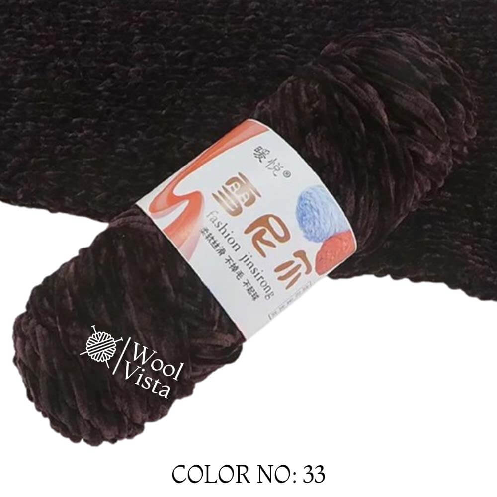 VELVET CHENILLE YARN - VELVET YARN BALL (PACK OF 5)