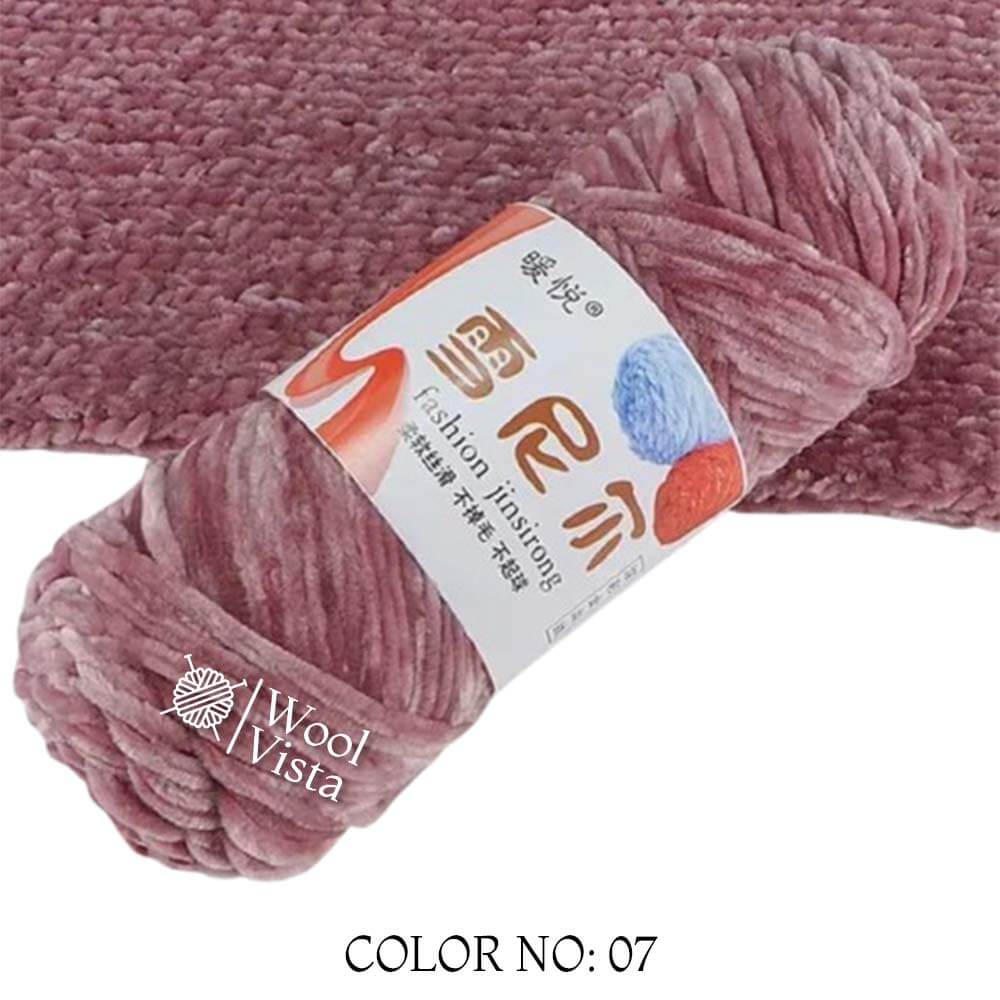VELVET CHENILLE YARN - VELVET YARN BALL (PACK OF 5)