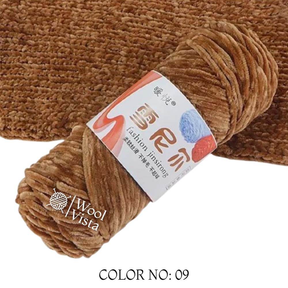 VELVET CHENILLE YARN - VELVET YARN BALL (PACK OF 5)