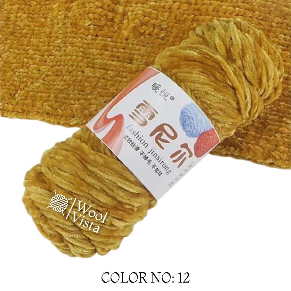 VELVET CHENILLE YARN - VELVET YARN BALL (PACK OF 5)