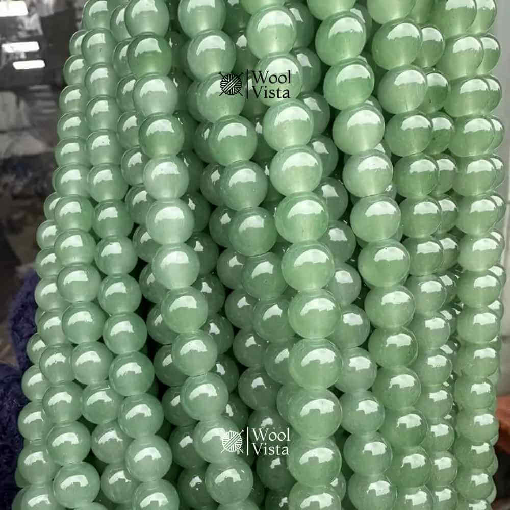 GLASS IMITATION JADE BEADS – 100PCS STRAND FOR DIY JEWELRY MAKING