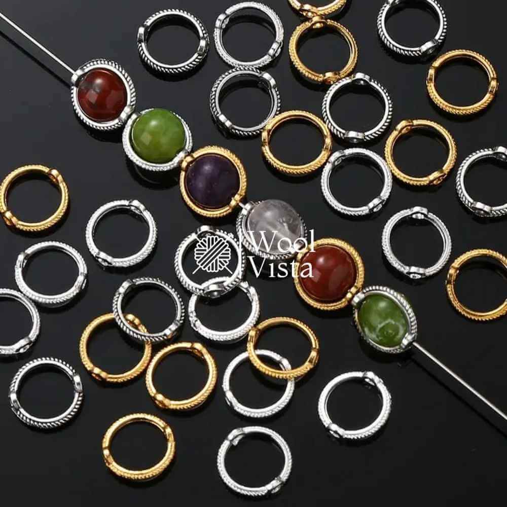 VINTAGE ROUND & HEXAGON BEAD CONNECTING RINGS