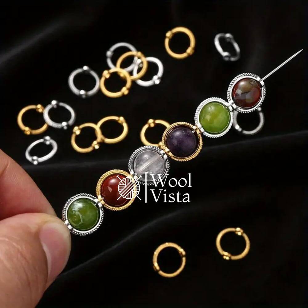 VINTAGE ROUND & HEXAGON BEAD CONNECTING RINGS