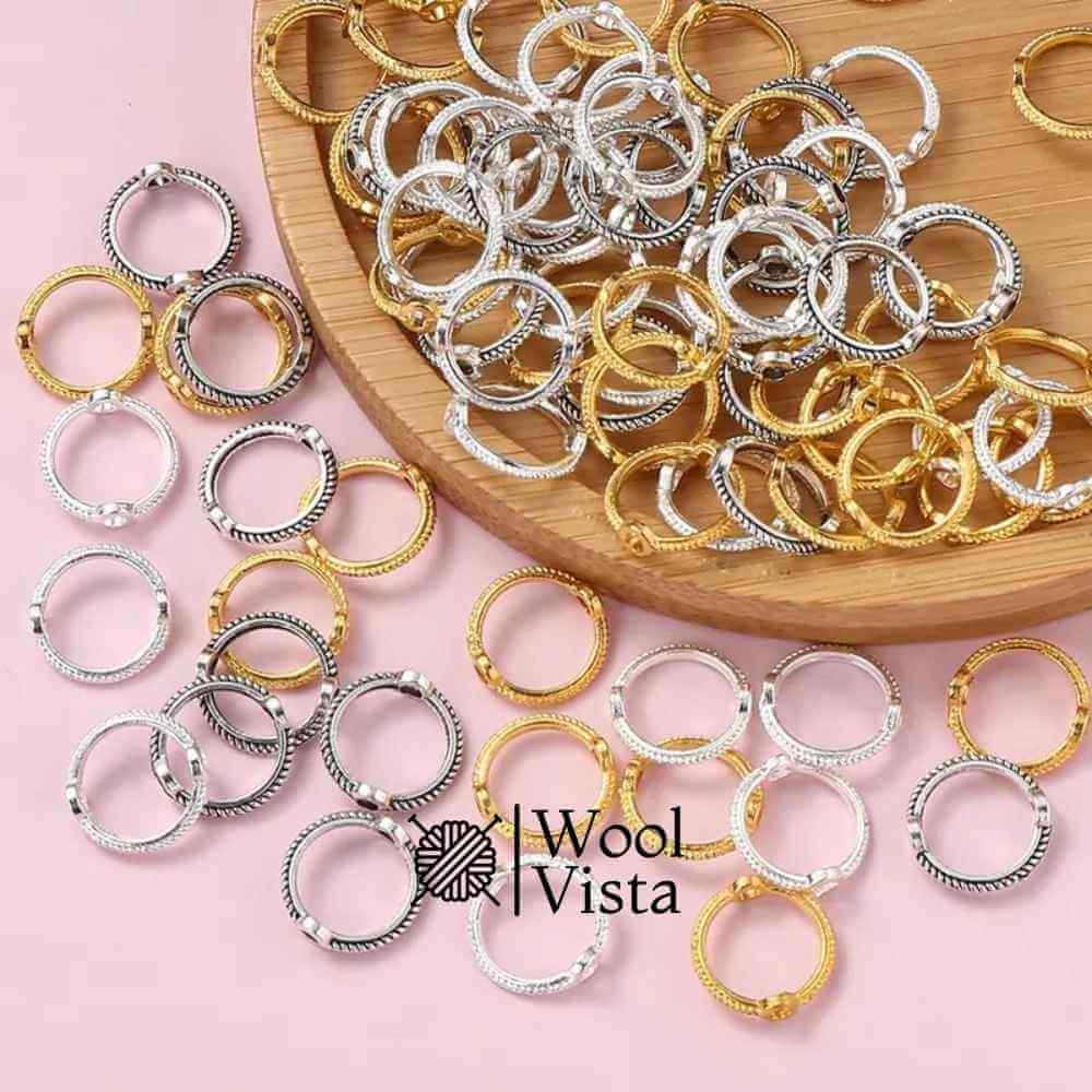 VINTAGE ROUND & HEXAGON BEAD CONNECTING RINGS