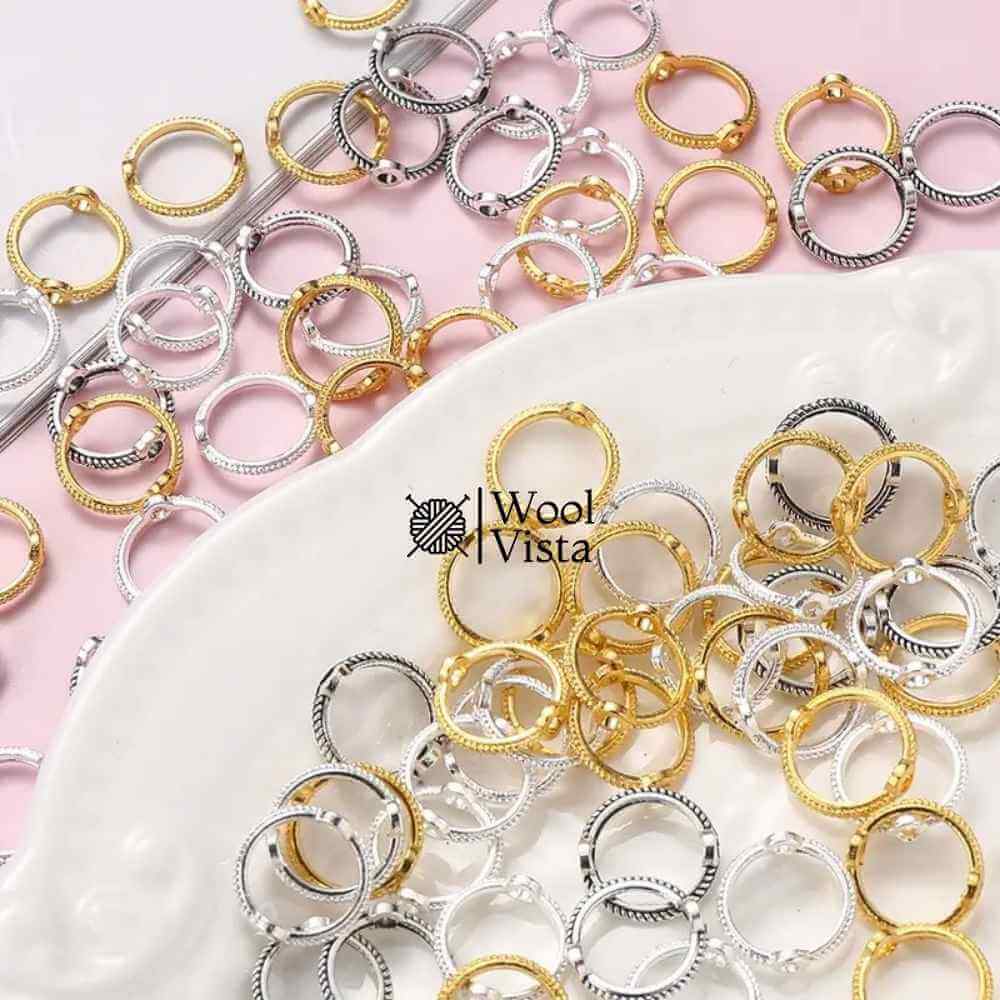 VINTAGE ROUND & HEXAGON BEAD CONNECTING RINGS