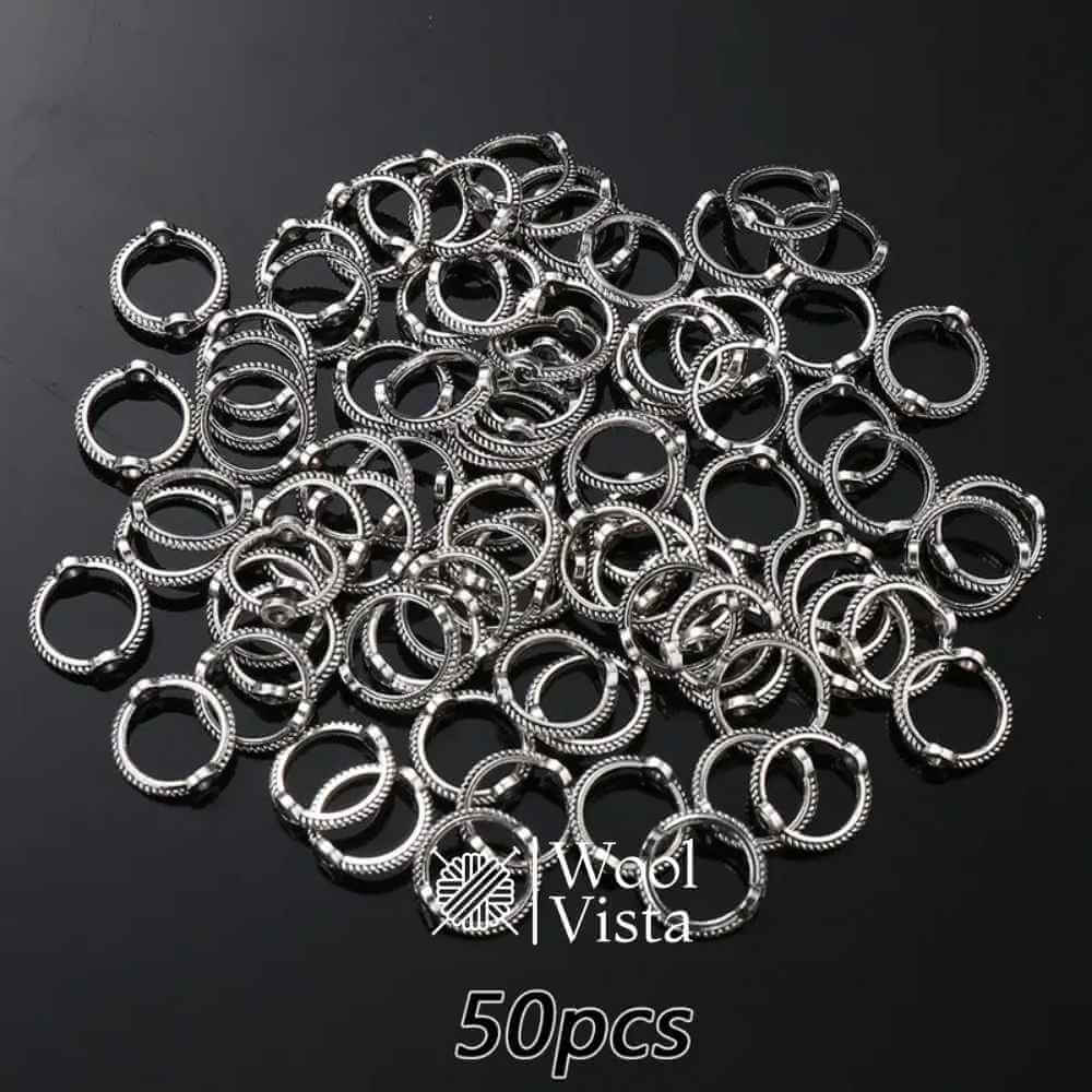 VINTAGE ROUND & HEXAGON BEAD CONNECTING RINGS