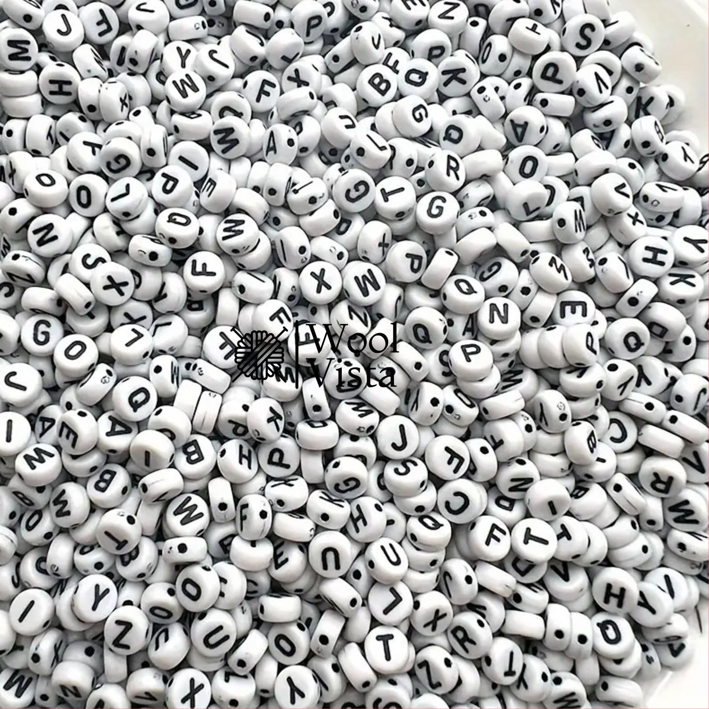 ACRYLIC ALPHABET BEADS A–Z – LETTER BEADS FOR BRACELETS, NECKLACES, KEYCHAINS & DIY JEWELLERY CRAFTS