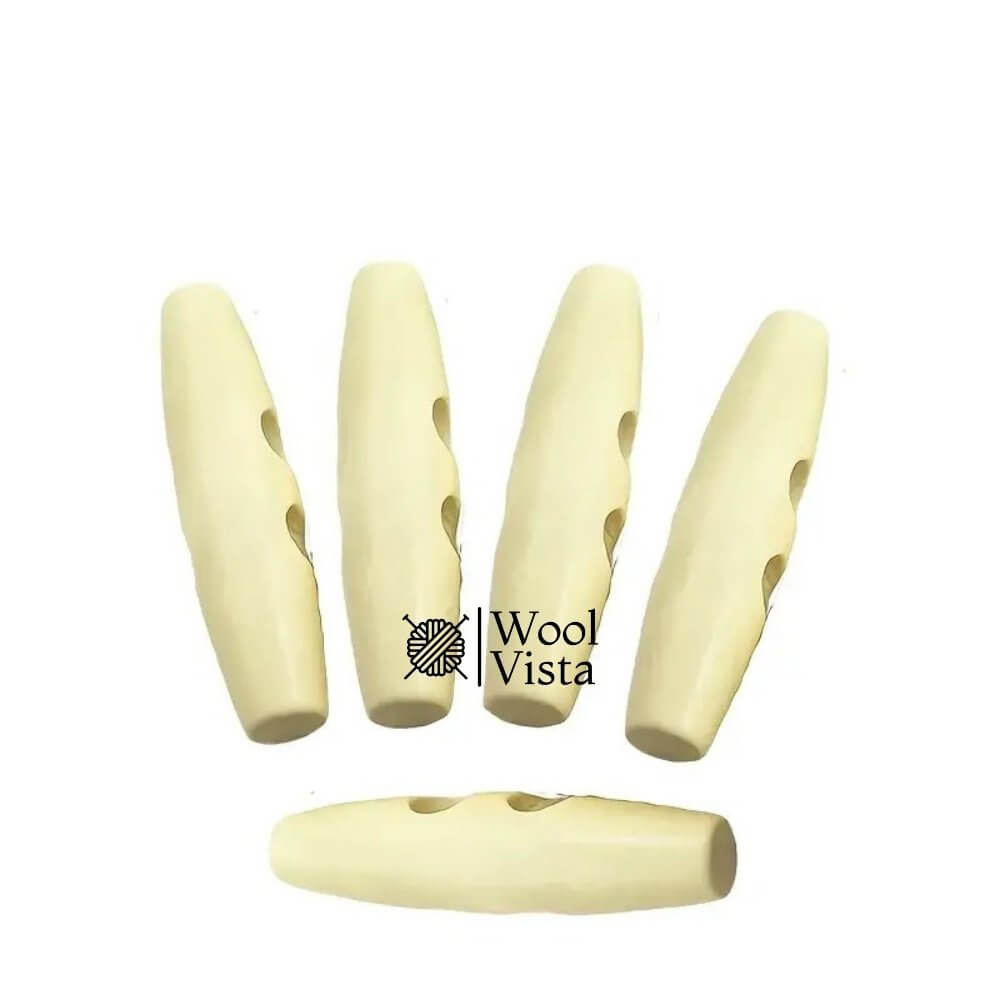 WOODEN OLIVE-SHAPED BUTTONS - TWO-HOLE BUTTONS FOR WOOL COATS AND WINDBREAKERS