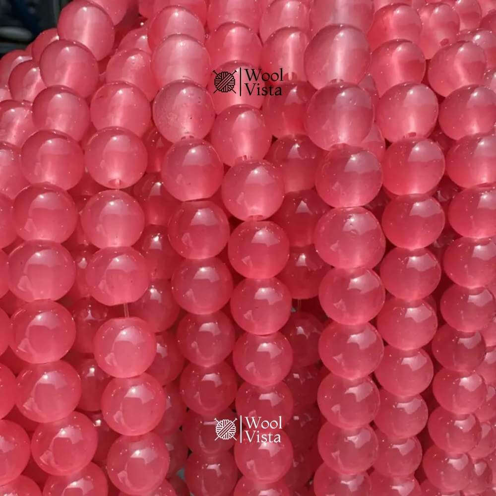 GLASS IMITATION JADE BEADS – 100PCS STRAND FOR DIY JEWELRY MAKING