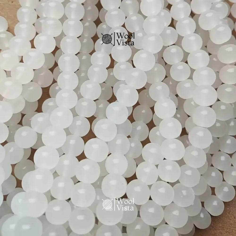 GLASS IMITATION JADE BEADS – 100PCS STRAND FOR DIY JEWELRY MAKING