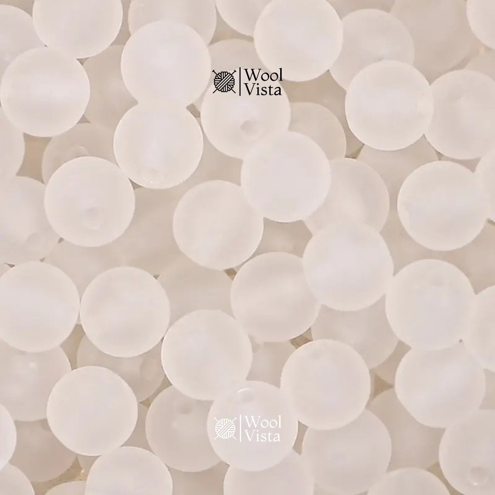 MATTE TRANSPARENT ACRYLIC BEADS – COLORFUL ROUND LOOSE BEADS STRAND