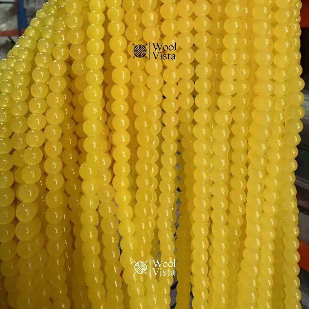 GLASS IMITATION JADE BEADS – 100PCS STRAND FOR DIY JEWELRY MAKING