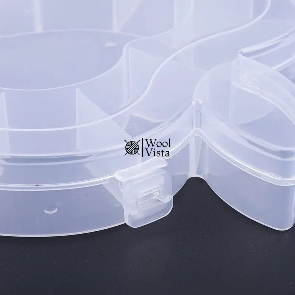CLEAR PLASTIC STORAGE BOXES – MULTI-COMPARTMENT ORGANIZER FOR JEWELRY, BEADS & DIY CRAFTS