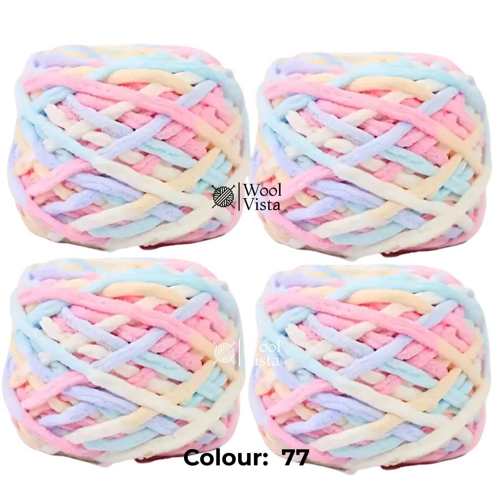 SUPER CHUNKY MULTI COLOR KNITTING BLANKET YARN