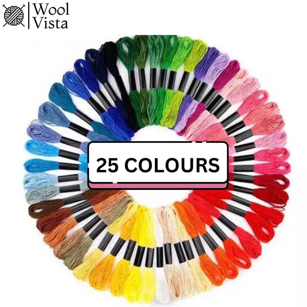 MULTI COLOR CROSS STITCH COTTON SEWING EMBROIDERY THREAD