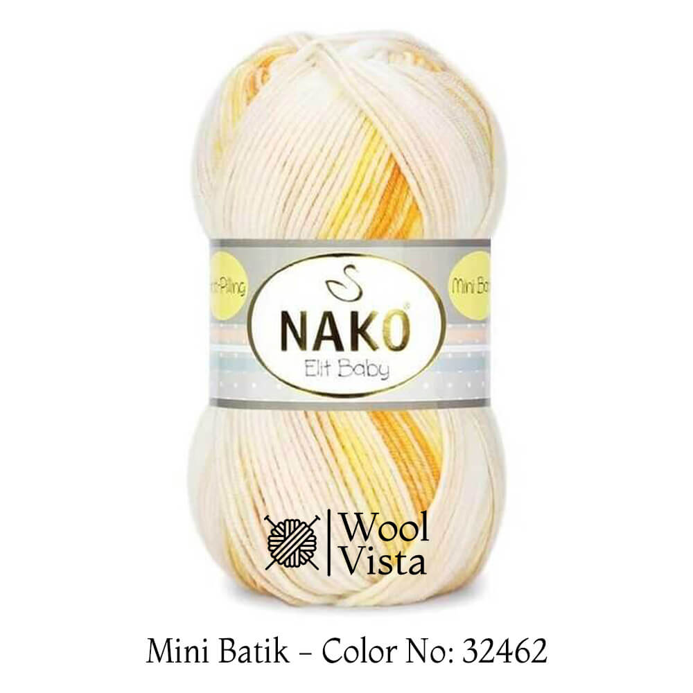 NAKO ELIT BABY MINI BATTIK - MULTICOLOR YARN BALL