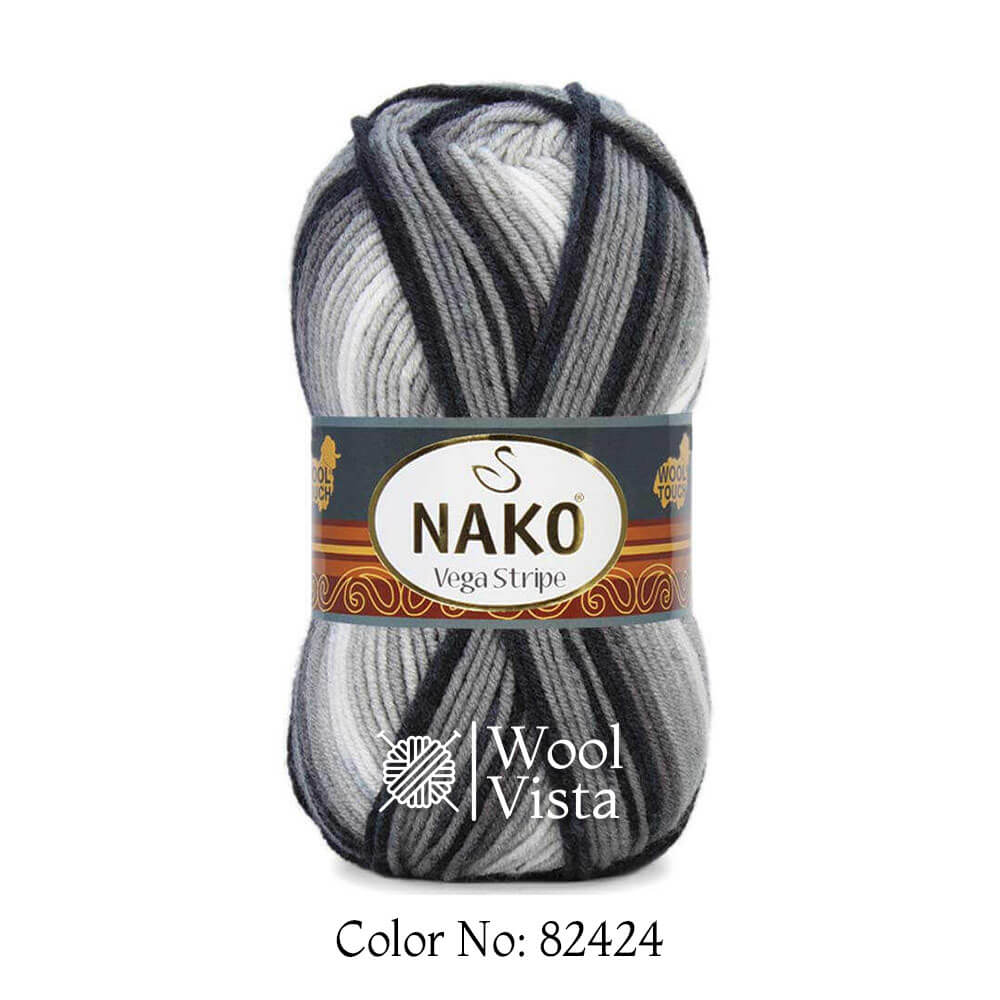 NAKO VEGA STRIPE - MULTICOLOR YARN BALL
