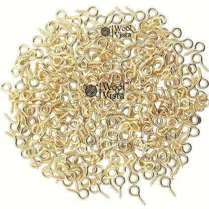 METAL SCREW PINS HOOKS – 20PCS MINI EYE PINS & EYE SCREWS FOR RESIN KEYCHAINS, JEWELRY MAKING & DIY ART CRAFTS