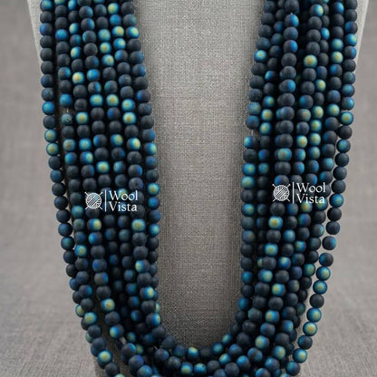 MATTE TRANSPARENT DUAL SHADE ACRYLIC BEADS – COLORFUL ROUND LOOSE BEADS STRAND