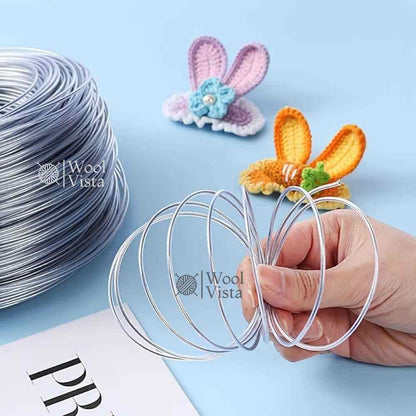 16 GAUGE THICK ROUND CRAFT WIRE – 2 METERS STURDY FLEXIBLE WIRE FOR DIY JEWELRY MAKING, BRAIDING, CROCHET, KNITTING, ARM CUFFS, HAT & BASKET CRAFTS