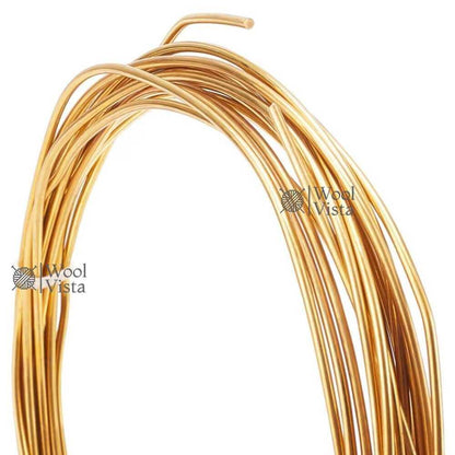 16 GAUGE THICK ROUND CRAFT WIRE – 2 METERS STURDY FLEXIBLE WIRE FOR DIY JEWELRY MAKING, BRAIDING, CROCHET, KNITTING, ARM CUFFS, HAT & BASKET CRAFTS