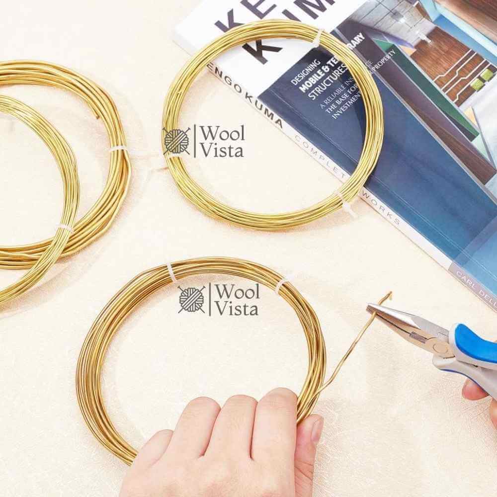 16 GAUGE THICK ROUND CRAFT WIRE – 2 METERS STURDY FLEXIBLE WIRE FOR DIY JEWELRY MAKING, BRAIDING, CROCHET, KNITTING, ARM CUFFS, HAT & BASKET CRAFTS
