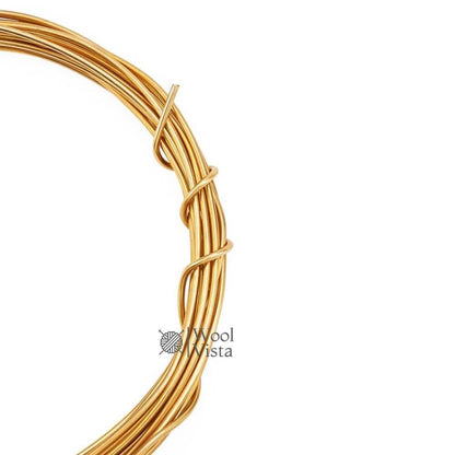 16 GAUGE THICK ROUND CRAFT WIRE – 2 METERS STURDY FLEXIBLE WIRE FOR DIY JEWELRY MAKING, BRAIDING, CROCHET, KNITTING, ARM CUFFS, HAT & BASKET CRAFTS