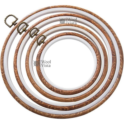 EMBROIDERY HOOPS SET 4–8 INCH – CIRCLE CROSS STITCH HOOPS, MINI & LARGE EMBROIDERY FRAMES FOR DIY SEWING, NEEDLEWORK & CRAFTS