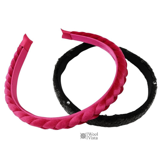 2-PIECES HEADBANDS SET – ELEGANT & CUTE SOLID COLOR HAIRBANDS FOR WOMEN & GIRLS, MULTI-COLOR FASHION ACCESSORIES
