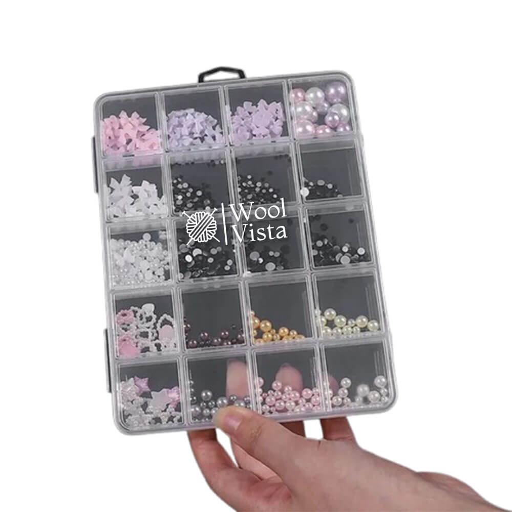 28/20 GRID TRANSPARENT PLASTIC STORAGE BOX