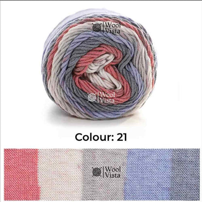 RAINBOW CAKE YARN 100G – PREMIUM COTTON & ACRYLIC GRADIENT YARN FOR KNITTING & CROCHET