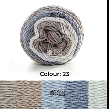 RAINBOW CAKE YARN 100G – PREMIUM COTTON & ACRYLIC GRADIENT YARN FOR KNITTING & CROCHET