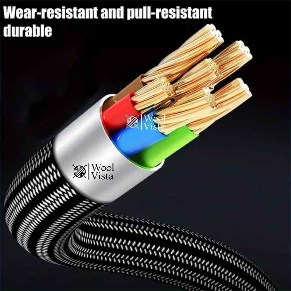 240W USB TO TYPE-C FAST CHARGING CABLE WITH LED DISPLAY (100CM) – HIGH SPEED DATA & POWER CABLE