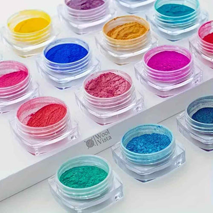 24PCS PEARLESCENT MICA POWDER SET – VIBRANT MINERAL PIGMENTS FOR EPOXY RESIN, CANDLES & JEWELRY MAKING