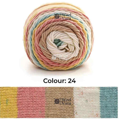 RAINBOW CAKE YARN 100G – PREMIUM COTTON & ACRYLIC GRADIENT YARN FOR KNITTING & CROCHET