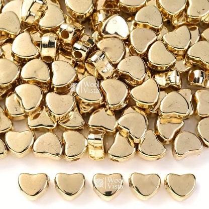 HEART-SHAPED ACRYLIC SPACER BEADS – DECORATIVE LOOSE BEADS FOR DIY JEWELRY MAKING, BRACELETS, NECKLACES, PHONE CHARMS & HANDMADE CRAFTS