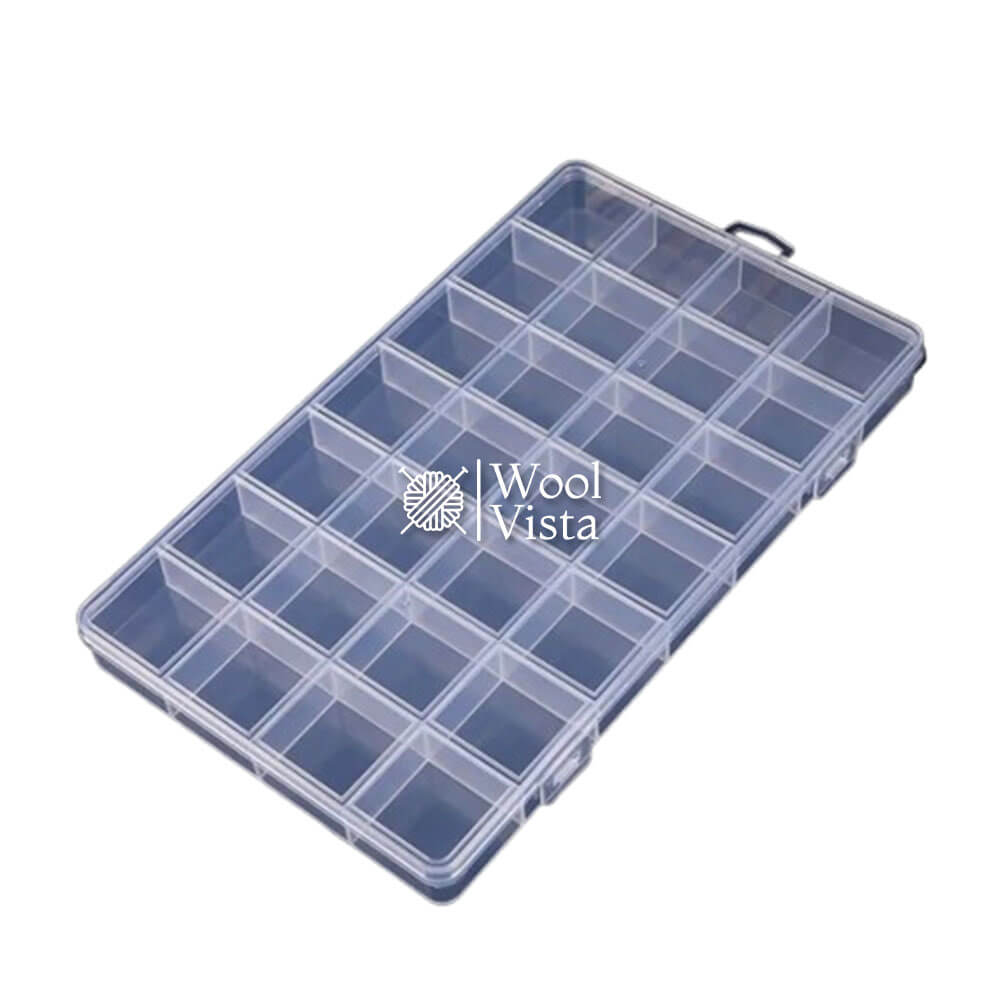 28/20 GRID TRANSPARENT PLASTIC STORAGE BOX