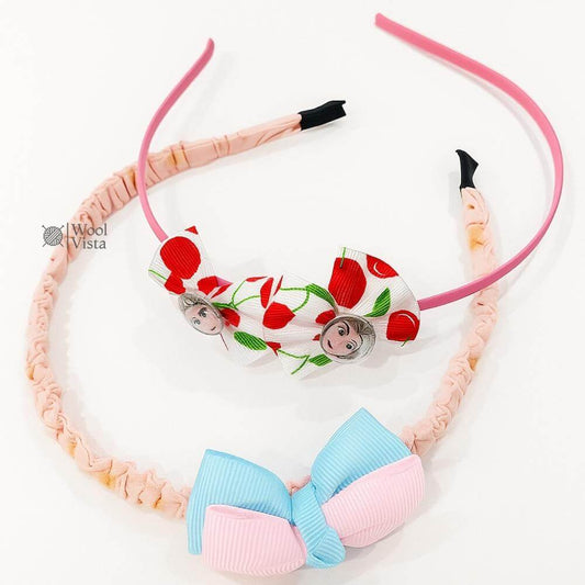 2PCS ELEGANT & CUTE HAIR SET – SOFT FABRIC FLOWER & BOW HEADBANDS FOR WOMEN AND GIRLS | FASHION HAIR ACCESSORIES, STYLISH HEADBAND SET, DAILY WEAR & GIFT IDEA