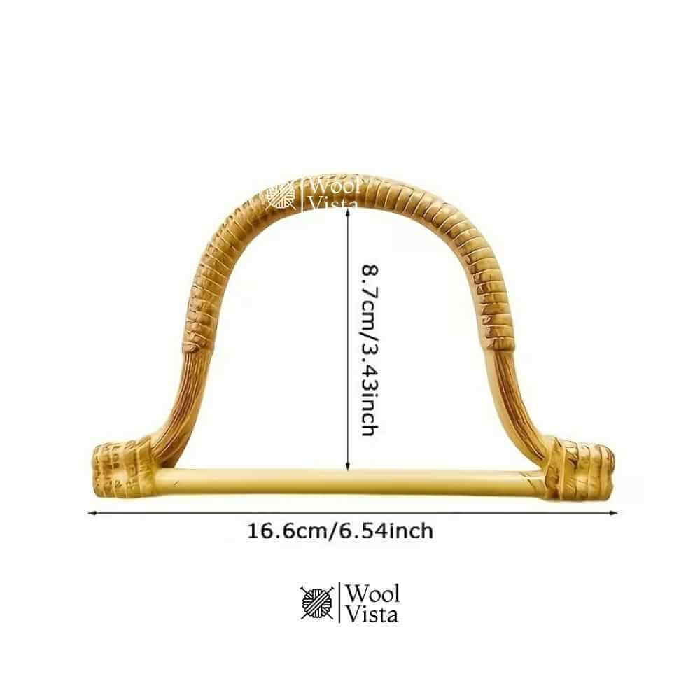 2PCS VINTAGE FAUX BAMBOO U-SHAPED BAG HANDLES – PLASTIC WALLET & CROCHET BAG FRAMES FOR DIY HANDMADE PROJECTS