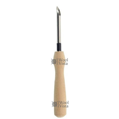 PUNCH NEEDLE WITH WOODEN HANDLE 3.5MM – PREMIUM QUALITY EMBROIDERY NEEDLE FOR DIY EMBROIDERY, SEWING, YARN CRAFTS & HANDMADE PROJECTS