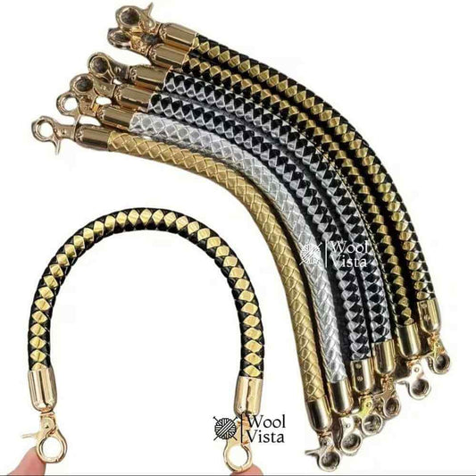 SHINING RHINESTONE METAL LOBSTER BUCKLE HANDLES (2PCS) – ELEGANT ZINC ALLOY BAG HANDLES FOR WEDDING, PARTY & DIY WALLET MAKING