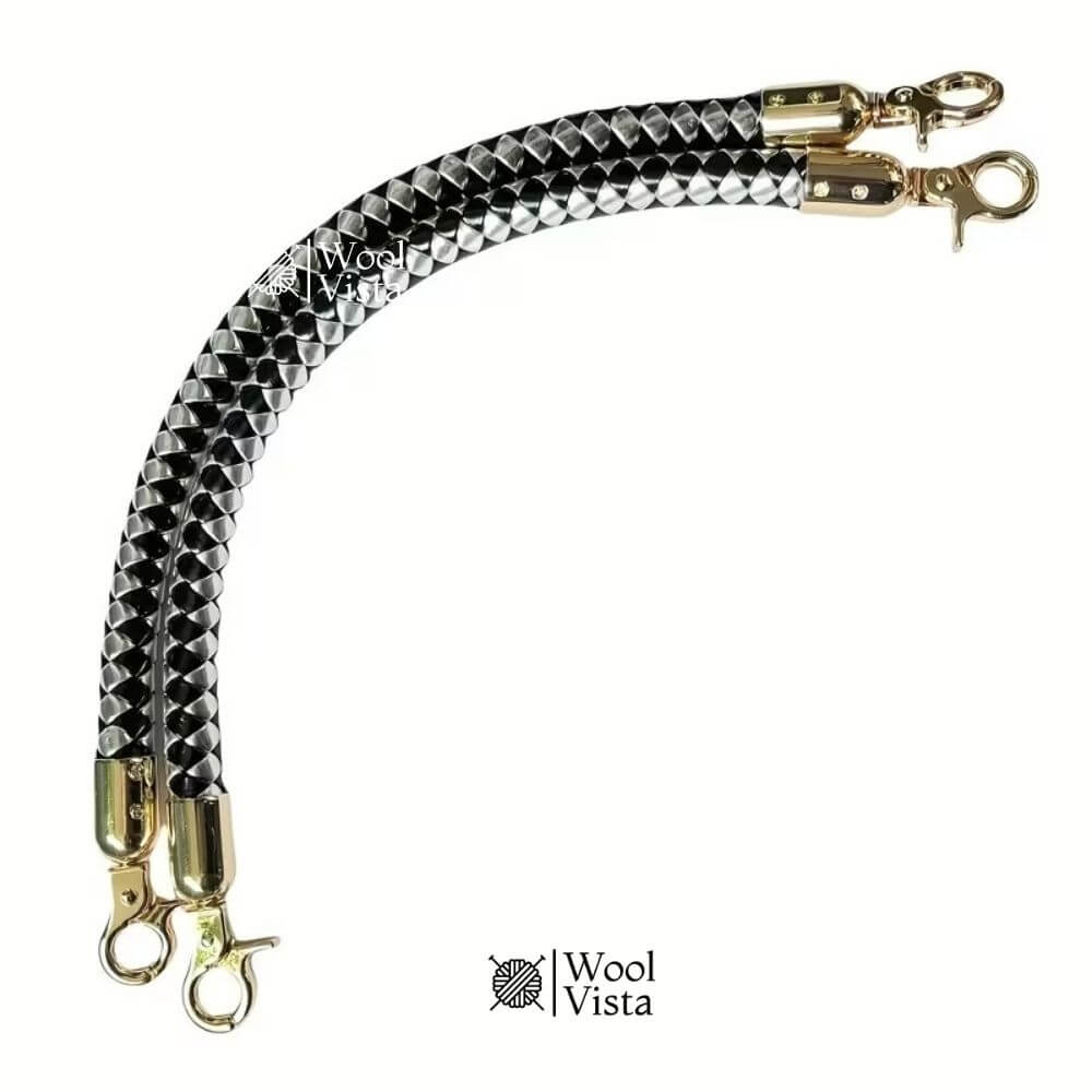 SHINING RHINESTONE METAL LOBSTER BUCKLE HANDLES (2PCS) – ELEGANT ZINC ALLOY BAG HANDLES FOR WEDDING, PARTY & DIY WALLET MAKING