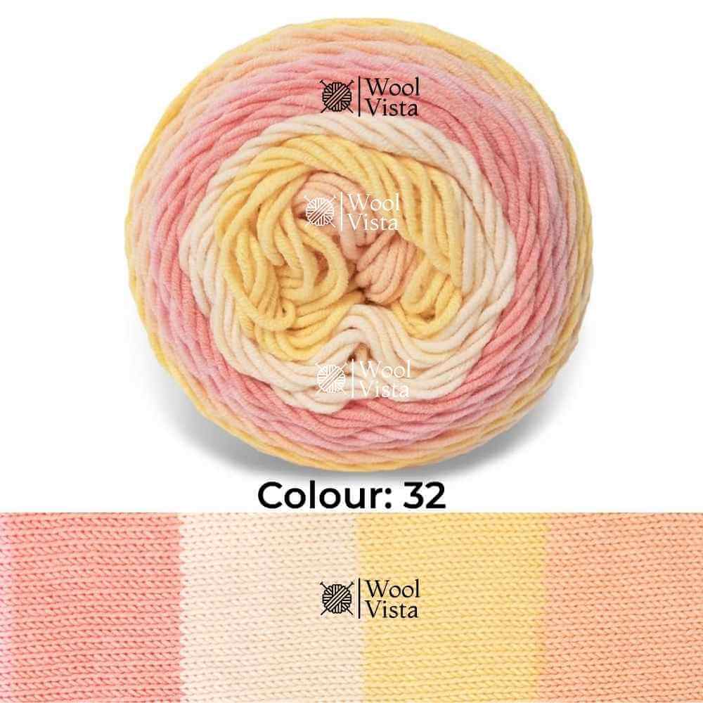 RAINBOW CAKE YARN 100G – PREMIUM COTTON & ACRYLIC GRADIENT YARN FOR KNITTING & CROCHET