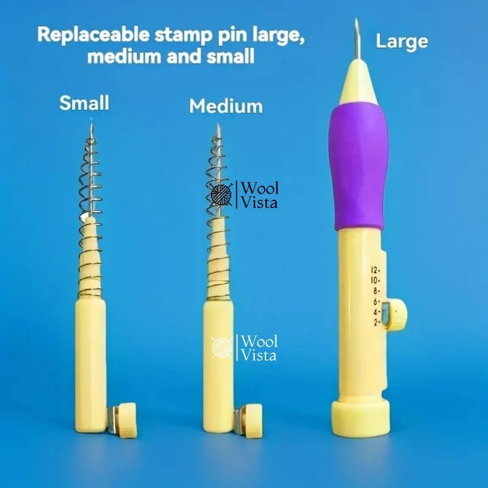 3D ADJUSTABLE EMBROIDERY PUNCH NEEDLE SET – PLASTIC & STEEL DIY CRAFT SET