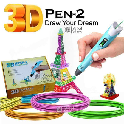 3D ART PRINTING PEN – NEW UPGRADED TYPE-C USB PLUG-IN, NO BATTERY, PERFECT FOR DIY 3D ART, GRAFFITI & CREATIVE PROJECTS